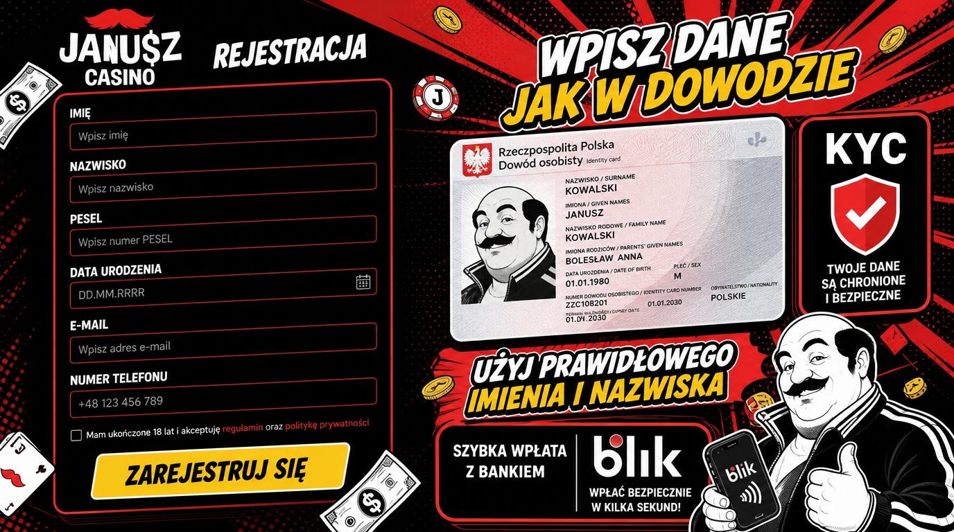Formularz rejestracji z dowodem tożsamości i instrukcją KYC